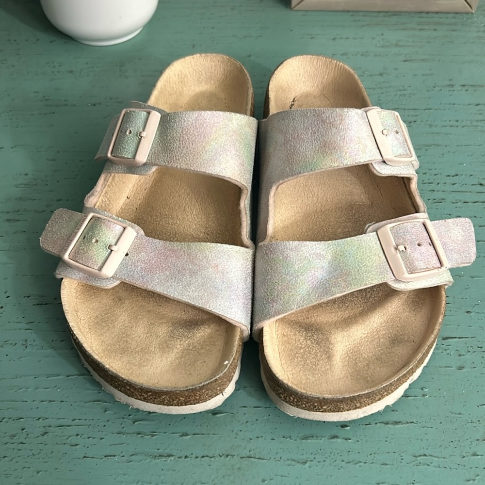 Birkenstock Kids Iridescent Pastel Double Strap Sandals